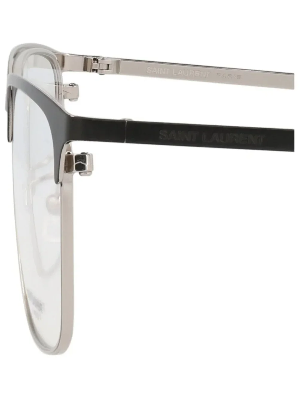 New Saint Laurent Women's Eyeglasses Square Rectangle Metal Frame Mens Black Eye